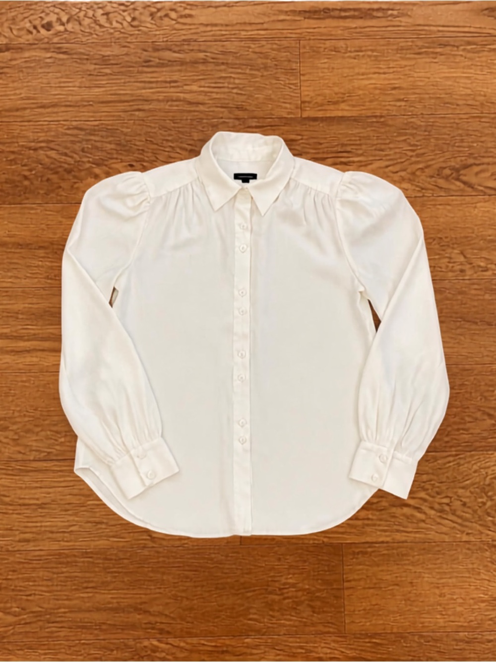 NWT Ann Taylor Ivory Button Down Blouse XS